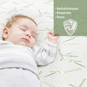 Drap housse imperméable bambou